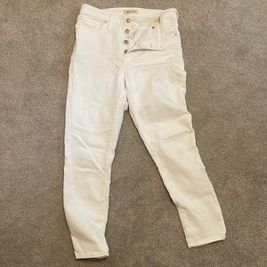 Madewell Curvy High-Rise skinny crop white jeans